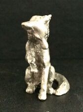 Pewter FOX Wild Animal Silver Metal Statue Figurine S picture