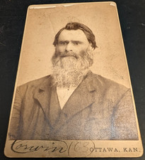1890 Victorian CDV meet Henry Shively 63-photo by Corwin Ottawa Kansas picture