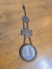 1904 St Louis Worlds Fair Louisiana Purchase Exposition Watch Fob Chain picture