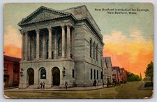 New Bedford Institution for Savings MA Divided Back Antique Postcard c1907-15 picture