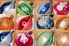 Lot VTG Glass Pictured SNOWMAN BELL BALL DROP Christmas Ornaments Poland CHOOSE picture