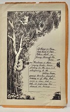 Koala Bear etching-poem~Greetings from Wyhalla Australia~Paterson NJ~Mailed 1946 picture