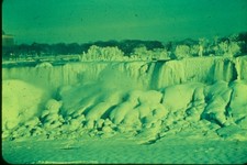 c1960's 35mm Slide Unknown Film, Niagara Falls Horseshoe Winter Ice America picture