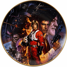The Hamilton Collection Star Wars Trilogy Plates Set of 2 picture