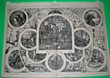 1866 Thomas Nast SANTA CLAUS AND HIS WORKS Harper’s Weekly Centerfold picture