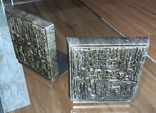 3M Matina Bookends Mid Century Modern Brutalist Paul Evans Book Ends 1970’s Art picture