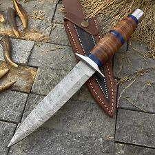 SHARD Custom Handmade Damascus Steel HUNTING BIG BOWIE Knife Fixed Blade +SHEATH picture