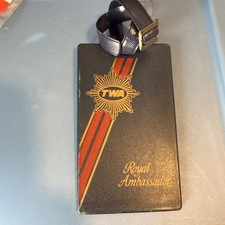 TWA Royal Ambassador Vintage Luggage Tag Trans World Airlines Brand picture