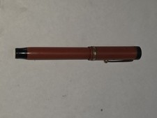 Vintage Parker Duofold Fountain Pen Red Hard Rubber Gold Clip Non-Working picture