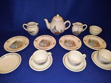 Huge (16 pc) Wedgewood Peter Rabbit Tea pot cups saucers plates creamer Child's  picture