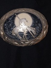 Vintage End Of The Trail Belt Buckle Hand Crafted  picture