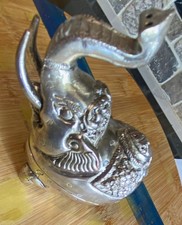 Vintage Cambodian Silver Plated Copper Elephant Betel Nut Box Trinket Case 4