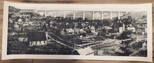 Nicholson, PA Viaduct antique panoramic photograph by W.I. Ross 1916 picture