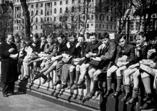 Choirboys St Peter's Church, Upton Cross, London, enjoying lunch E - 1947 Photo picture