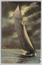 Postcard A Moonlight Sail Atlantic City New Jersey picture
