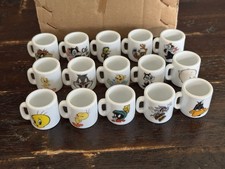 VTG Looney Tunes Mini Ceramic Mugs Lot Of 30 New Bugs Tweetie Taz Daffy Porky picture