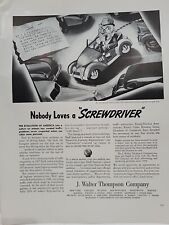 1939 J. Walter Thompson Company Fortune Mag Print Ad Screwdriver Traffic Shell picture