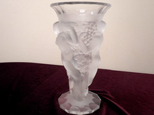 Circa 1920's ''La Dancing Nymphs'' by Joseph Inwald Art Glass Vase 8.5'' picture
