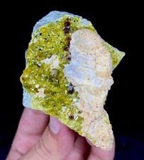 Natural Vesuvianite, ANDRADITE Garnet, Mica, Magnatite & Epidote Crystals Matrix picture