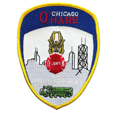 Vintage Chicago OHare Airport Fire Department Patch USAFR ARFF Military Crash picture