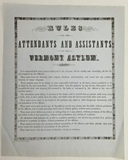 c1870 antique VERMONT ASYLUM brattleboro vt ATTENDANT ASSISTANTS RULES BROADSIDE picture