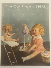 1935 McCall's Homemaking Cover Ivory Soap Ad Art Deco Laundry Girl Doll Ephemera picture