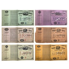 Original 1875-1880 US Internal Revenue Liquor Dealer Tax Stamp Document Lot of 6 picture