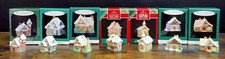 7 Old English Village Hallmark Keepsake Miniature Ornaments 3 5 6 7 8 9 & 10 picture