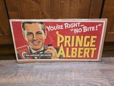 Vtg 1935 Prince Albert Tobacco Store Sign You’re Right No Bite Strobridge Litho picture