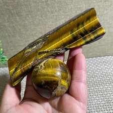 2pcs 194g tiger's-eye Rough Raw Stone Rock Specimen Reiki healing picture