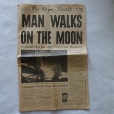Miami Herald Ft Laud News July 1969 Man Walks On The Moon Newspaper Sections picture