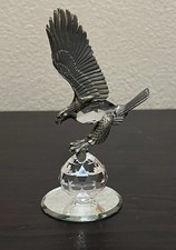 Vintage 1980’s JJ Jonette Pewter Eagle Crystal Body & Ball Sculpture Stamped  picture