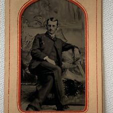 Antique Tintype Photograph Handsome Charming Dandy Man Gay Int picture