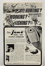 1964 Aladdin Laboratories Jon -E Warmers Fishing Hunting Print Ad Minneapolis MN picture