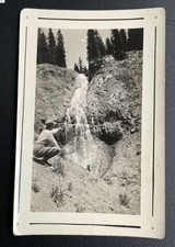 VTG c1915 C M Briggs Elk City Okla Photographer Mountain Waterfall Snapshot Phot picture
