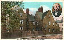 Salem MA-Massachusetts, House Of Seven Gables Built 1692. Vintage Postcard picture