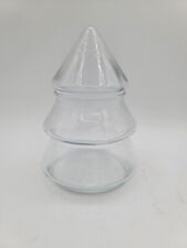 Anchor Hocking Christmas Tree Jar 6.25 Inches Tall Airtight Seal Clear Glass picture