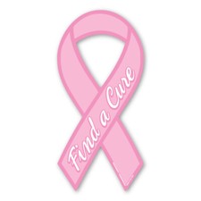 Breast Cancer Find a Cure Ribbon Magnet picture