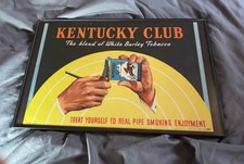 VINTAGE KENTUCKY CLUB POSTER THE BLEND of WHITE BURLEY TOBACCO :CIRCA 1948 picture