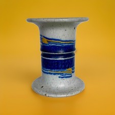 Rorstrand Atelje Inger Persson Blue/Gray 1960's MCM Pottery Vase, Sweden 5-3/4