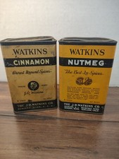 Watkins Nutmeg & Cinnamon Vintage Display Tins 5