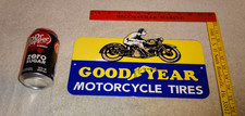 VINTAGE GOODYEAR MOTORCYCLE TIRES DIE-CUT RIDER/ MAN 12