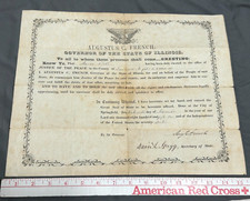 1851 Illinois Governor AUGUSTUS C. FRENCH signed Justice of the Peace document picture