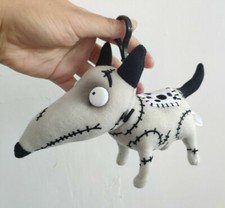 Disney Rare Tim Burton Frankenweenie Plush Sparky Dog Toy key chains 18cm picture
