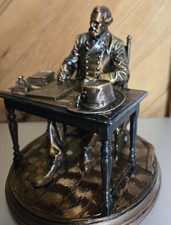 Robert E. Lee Seated at Desk Bronze Look Historical Sculpture 7