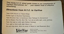 Scarce VTG VARI VUE NEW YORK CITY LENTICULAR STREET GUIDE 2 PHASE NOS GIVEAWAY picture