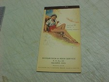 August 1950 Pin-Up  Calendar Notepad Moulin Sign & Neon Service picture