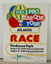 1980 VINTAGE KOOL HOT AIR BALLOON TOUR RACE ATLANTA PIEDMONT PARK POSTER 17