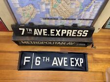 NY NYC SUBWAY ROLL SIGN F 6th AVENUE EXPRESS MANHATTAN SOHO CHELSEA FLATIRON  picture