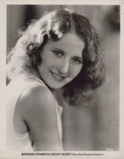 Hollywood BARBARA STANWYCK NIGHT NURSE 1931 Elmer Fryer PORTRAIT ORIG Photo 703 picture